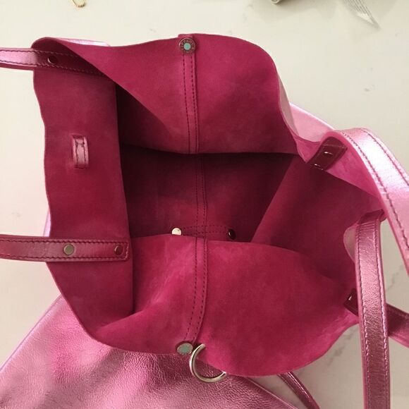 TIFFANY & CO REVERSIBLE MINI TOTE METALLIC AND SUEDE - Picture 9 of 11